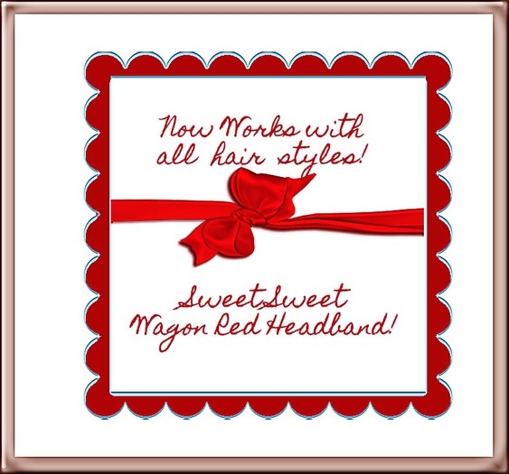 Pat A Kake Wagon Red Ribbon Headband