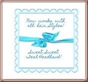 Pat A Kake Light Blue Ribbon Headband