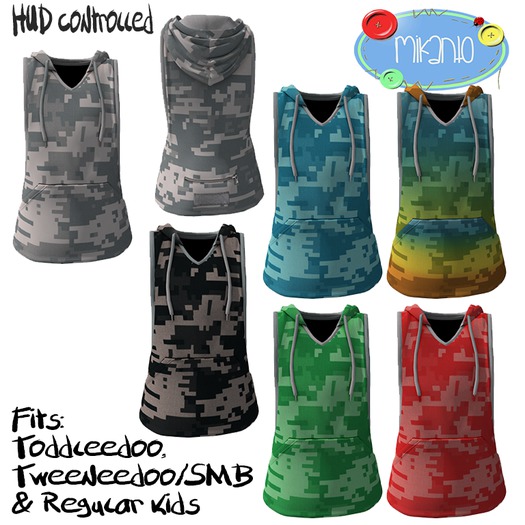 Mikanto - Pixel Vest Hoodie