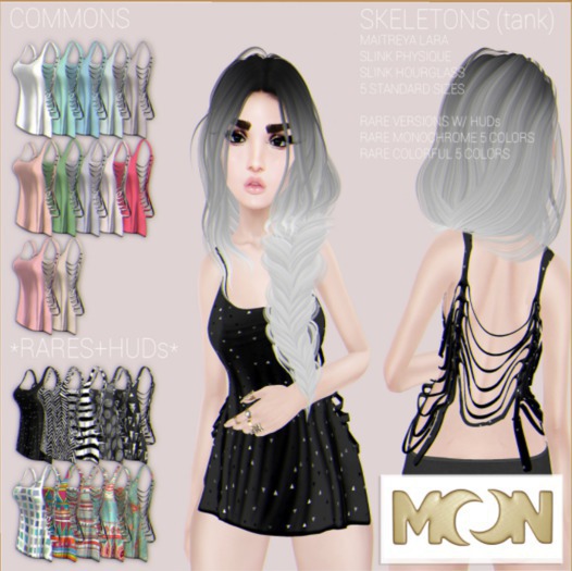 Moon. [Apparel] Skeletons - (Maitreya) - Colorful RARE