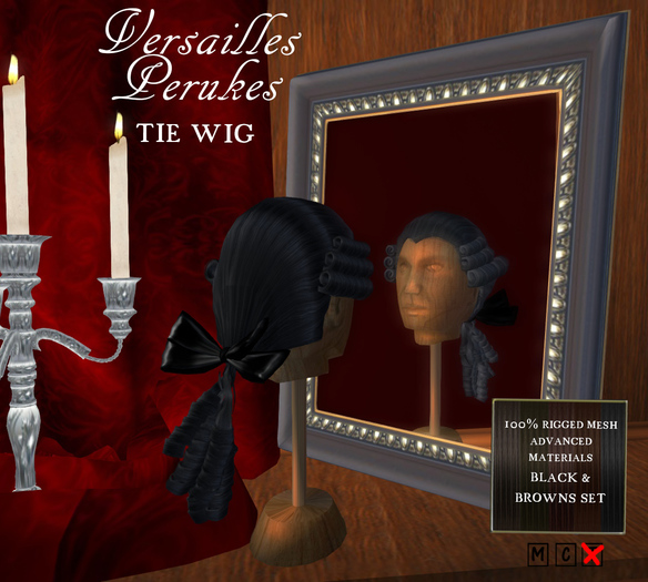 Versailles Aile de Pigeon Wig Black & Browns Set