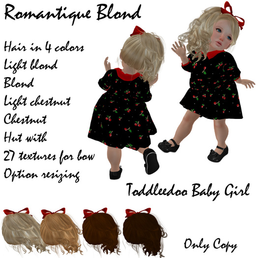 Toddleedoo Hair Romantique Blond Demo