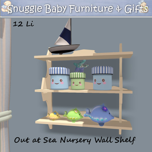 Out at Sea Nursery Wall Shelf  Boxed