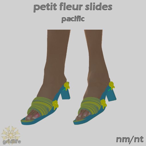 [bbz] Petit Fleur Slides - pacific
