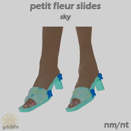 [bbz] Petit Fleur Slides - sky