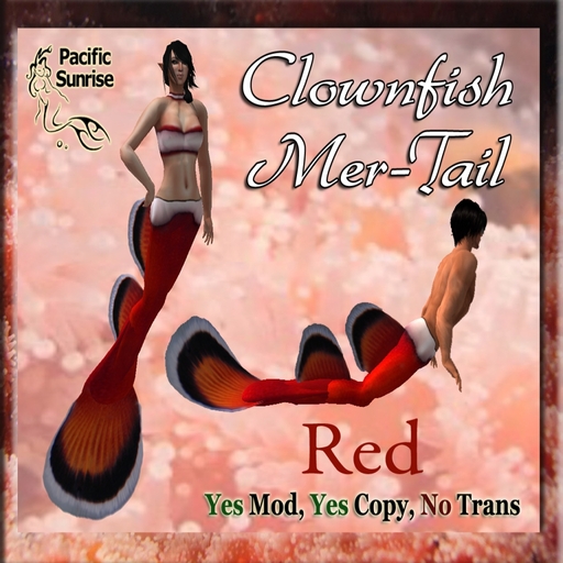 Red Clownfish Mer-Tail