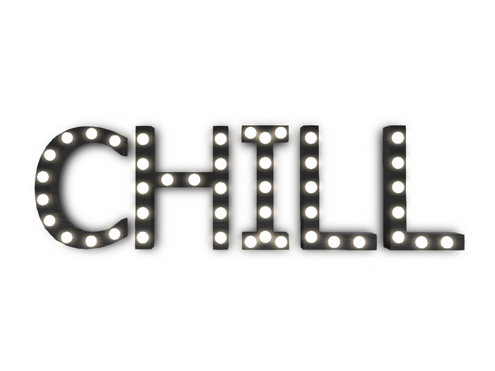 [Px] "CHILL" Illuminated Light Bulbs Sign