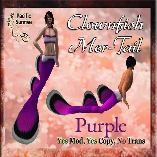 Purple Clownfish Mer-Tail