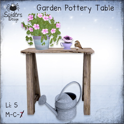 (SD) Garden Pottery Table