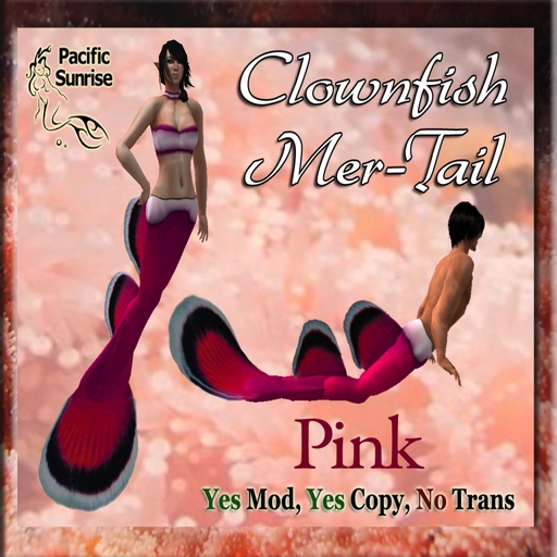 Pink Clownfish Mer-Tail
