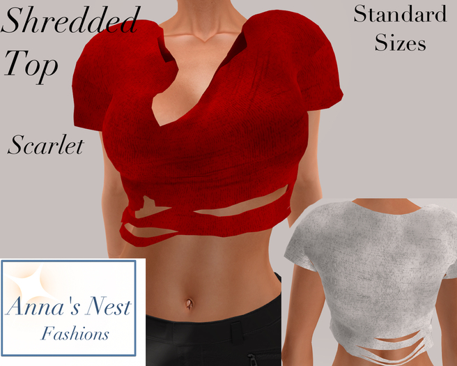 AN Shredded Top Scarlet (wear to unpack)