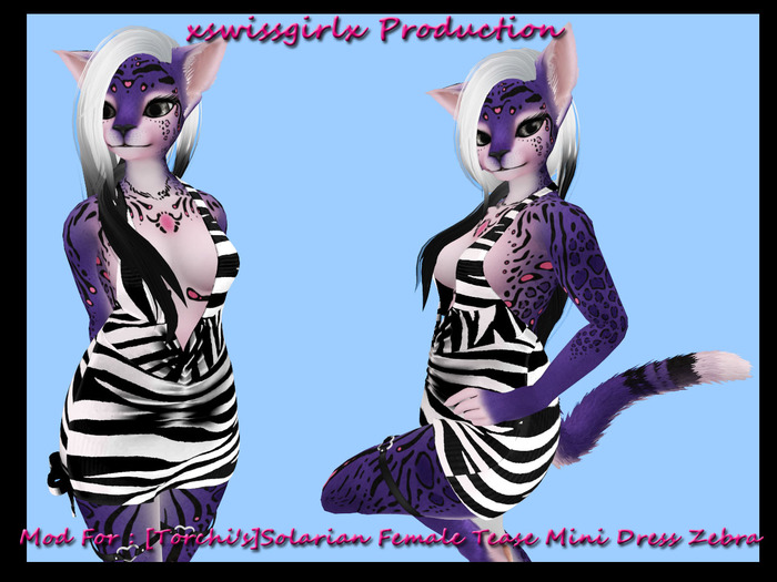 Mod For : [Torchi's]Solarian Female Tease Mini Dress Zebra
