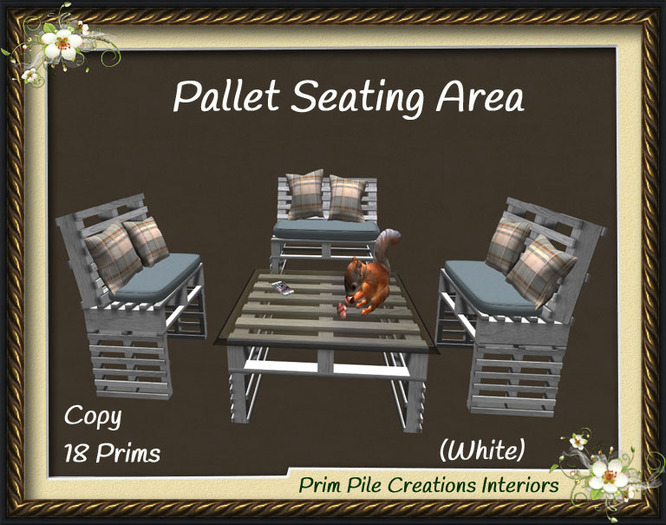 ~PPC~ Pallet Seating Area White BOXED