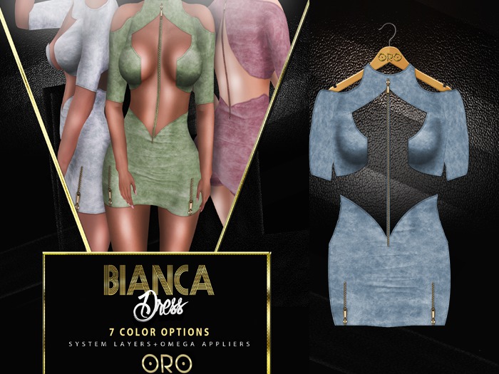 ORO - Bianca Dress - Light Blue