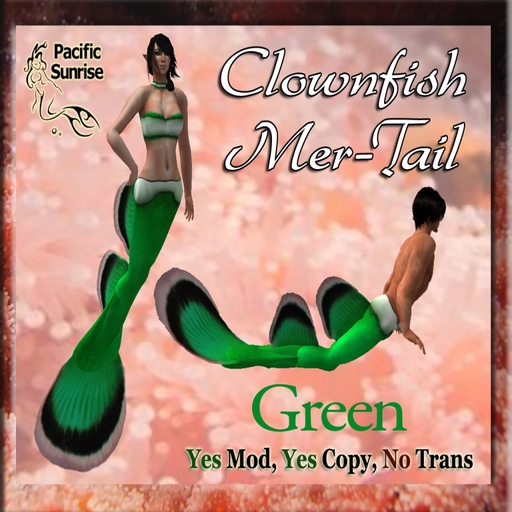 Green Clownfish Mer-Tail