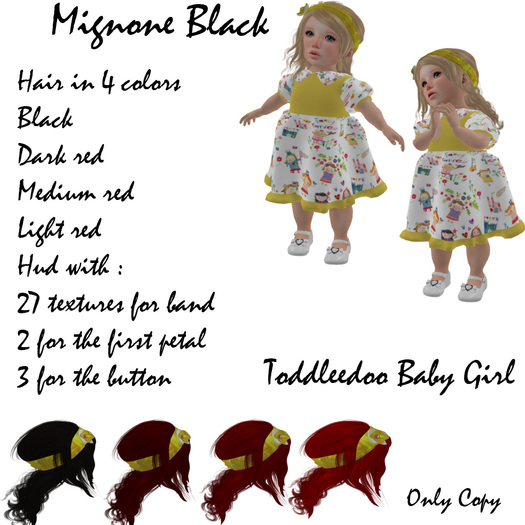 Toddleedoo Hair  Mignone Black