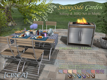 [CIRCA] - "SunnySide Garden" Sitting & BBQ Set in Maple