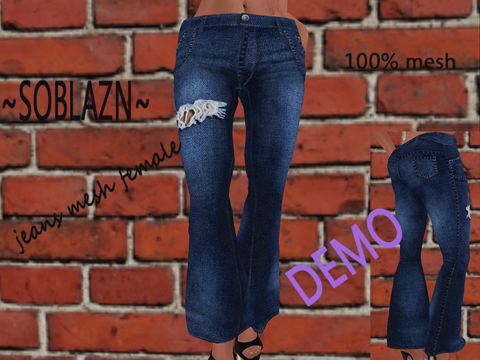 ~SOBLAZN~ jeans mesh female flared DEMO