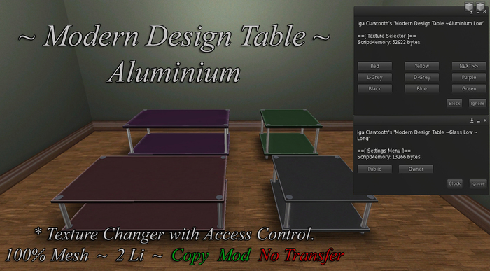 Modern Design Table ~ Aluminium Promo
