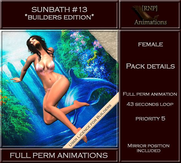 [RNP] Sunbath #13 - Female - Full Perm Animation