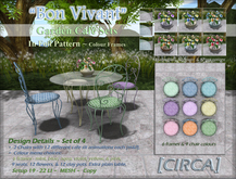 [CIRCA] - "Bon Vivant" Café Set - In Foil & Colour Frames