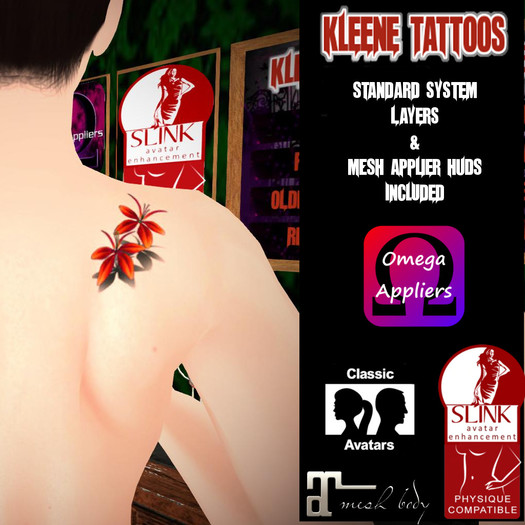 Small Red Flower on Right Shoulder--by Kleene Tattoos