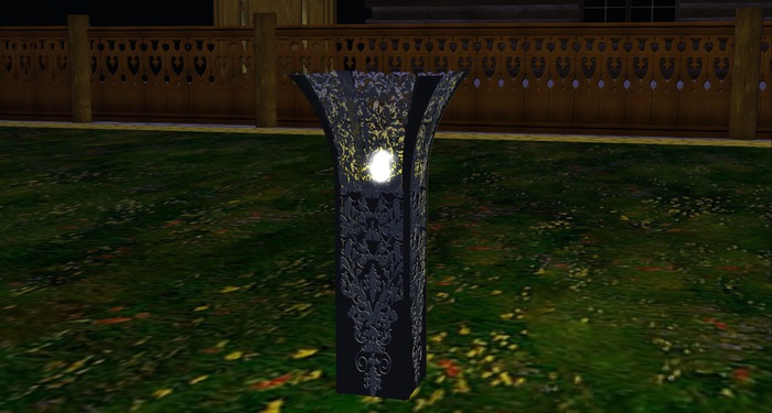 Wrought iron lamp
