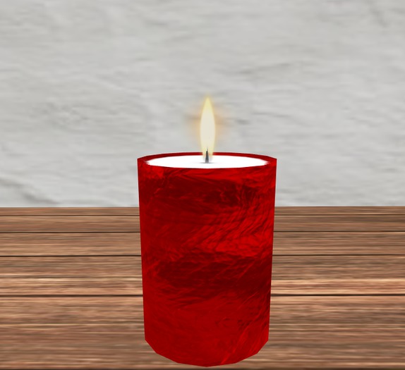Candle in Red Glass
