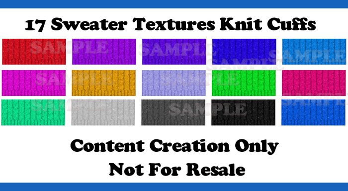 17 Wool knit sweater cuff textures 