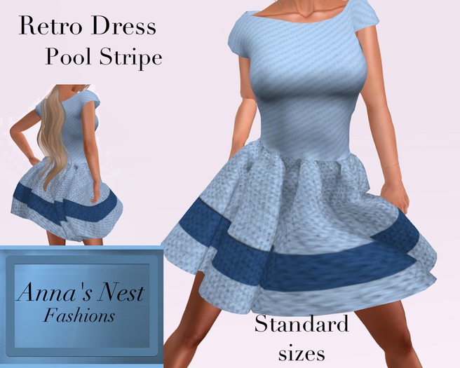 AN Retro Dress Pool Stripe (wear to unpack)