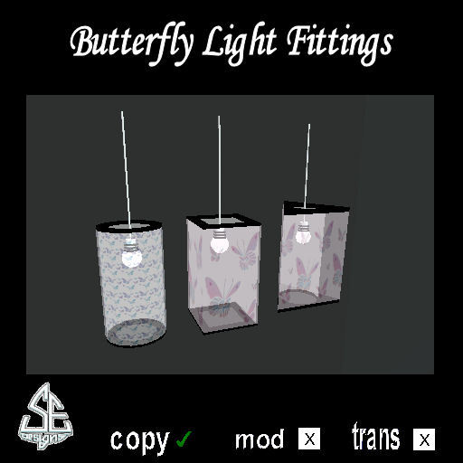 Butterfly Light Fittings BOXED