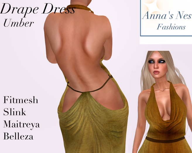 AN Drape Dress Umber (wear to unpack)