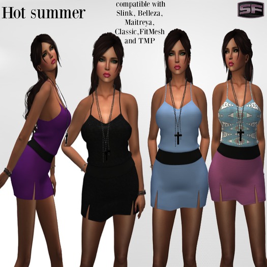 ::SF:: hot summer  mesh dress