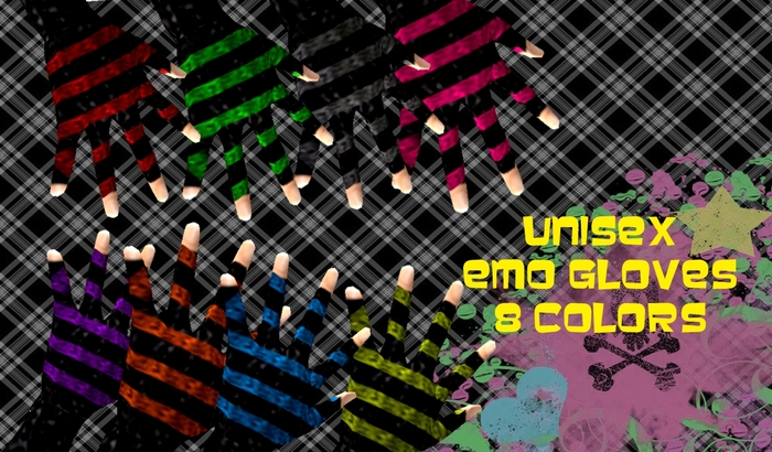 (FATPACK) UNISEX emo gloves 8 colors