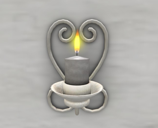 Wrought Iron White Sconce