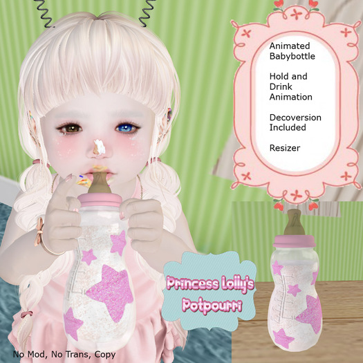 >.PLP.< Baby Bottle CookieMilk PinkStar (Boxed)