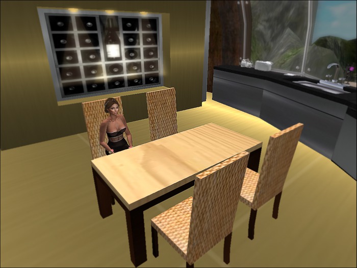 Table and chair 7 animations, 1 prim