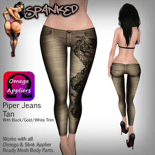 SPANKED Piper Jeans Tan BOX