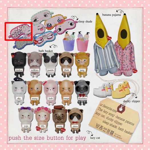 ::{u.f.o}::the lazy song - sleep shade - pink leopard