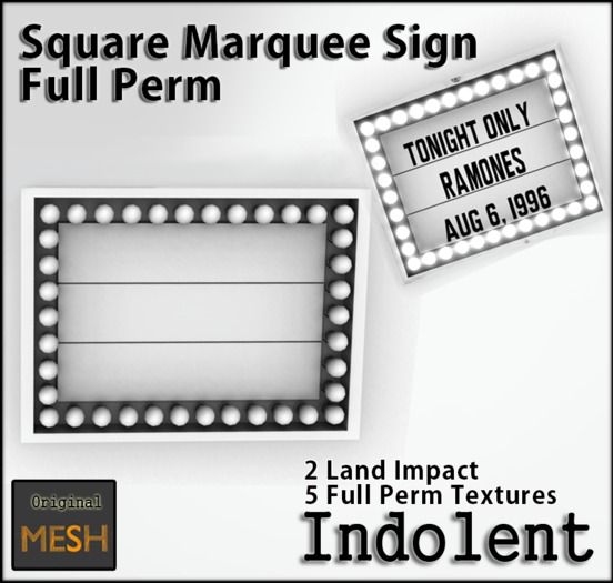 [INDO] Square Marquee Full Perm 2LI