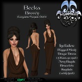 [FPI] Becka Brown - Lovely Draped Dress Outfit with Arm Bands, Bracelets & Sandals