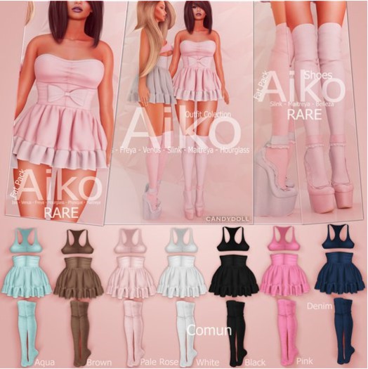 _CandyDoll_ Aiko Denim Socks - Slink Physique