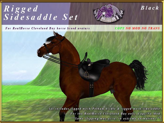 *E* Rigged Sidesaddle Set [BOXED] RHCB Black