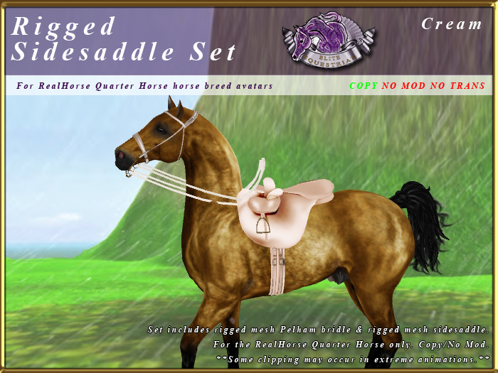 *E* Rigged Sidesaddle Set [BOXED] RHQH Cream