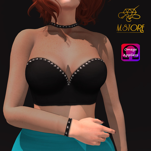 {M.STORE} Top Marie Black - Omega  Applier