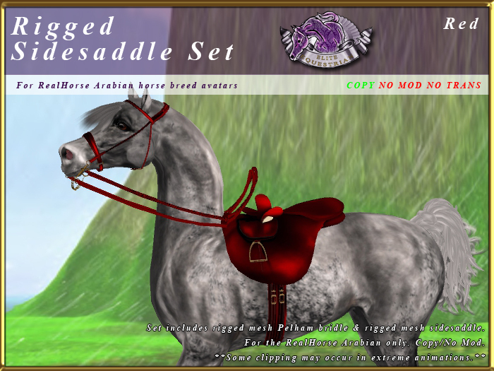 *E* Rigged Sidesaddle Set [BOXED] RHAB Red