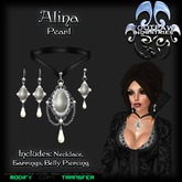 [FPI] Alina Pearl - Lovely Jewelry Set with Necklace, Earrings & Belly Piercing