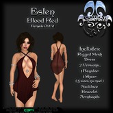 [FPI] Eslen BloodRed - Includes Regular & Sheer versions + Necklace, Bracelets & Arm Bands