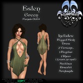 [FPI] Eslen Green - Includes Regular & Sheer versions + Necklace, Bracelets & Arm Bands