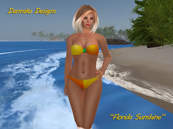 Danrāka Designs ~ "Florida Sunshine" Bandeau Bikini